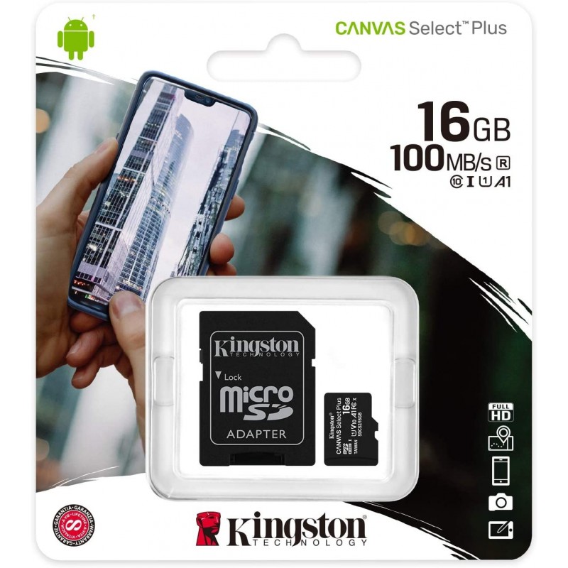 32GB KINGSTON MICROSDHC C10 Scheda di memoria per fotocamere digitali smartphone Dash Cam 